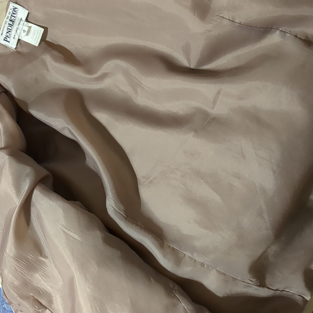 Pendleton Light Brown Zip Front Women's Jacket Bl… - image 7